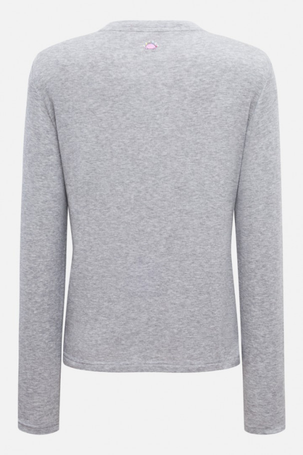 Лонгслив из тонкого трикотажа , серый, арт. FRASSLS00GR купить в интернет-магазине