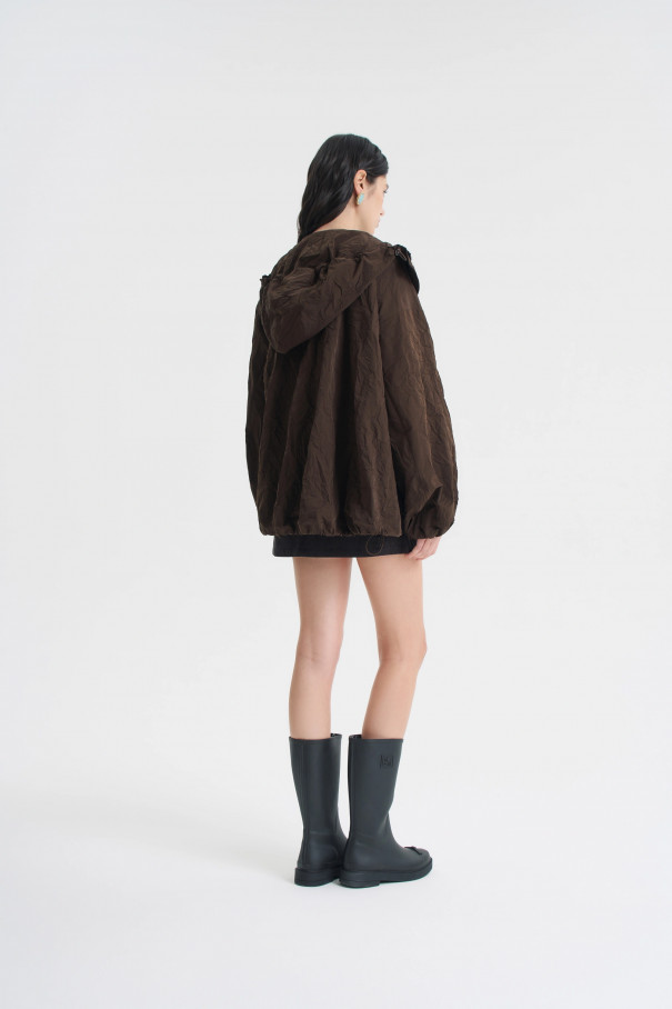 Куртка из жатой плащёвки , коричневый, арт. FRASSJK02BR купить в интернет-магазине