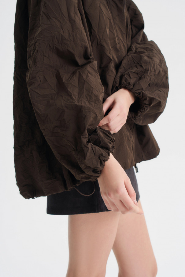 Куртка из жатой плащёвки , коричневый, арт. FRASSJK02BR купить в интернет-магазине