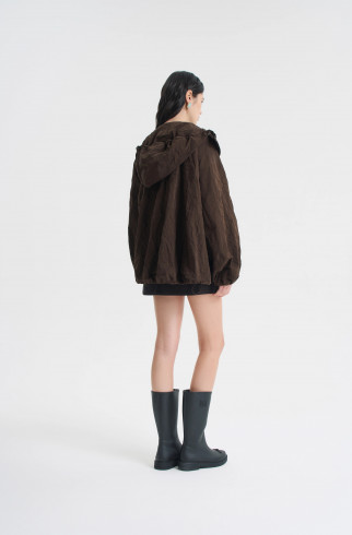 Куртка из жатой плащёвки , Коричневый, арт. FRASSJK02BR купить в интернет-магазине