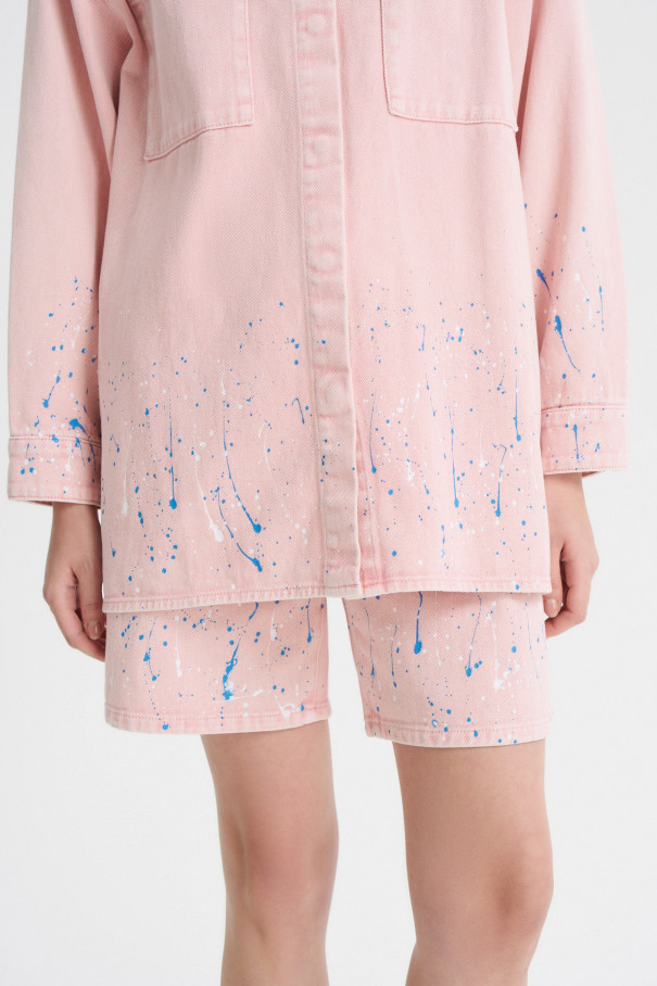 Шорты с принтом разбрызганной краски , розовый, арт. FRASSSR03PN купить в интернет-магазине