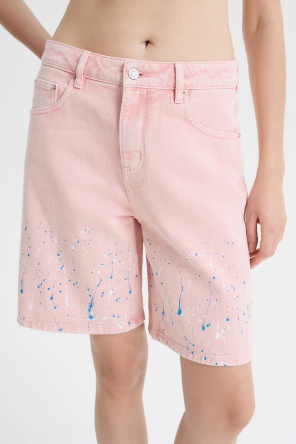 Шорты с принтом разбрызганной краски , розовый, арт. FRASSSR03PN купить в интернет-магазине