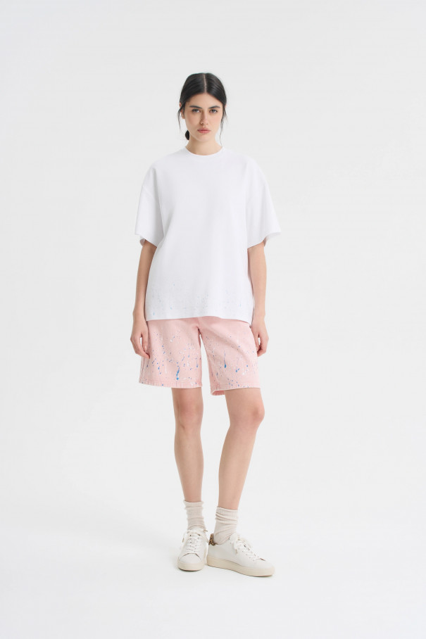 Шорты с принтом разбрызганной краски , розовый, арт. FRASSSR03PN купить в интернет-магазине