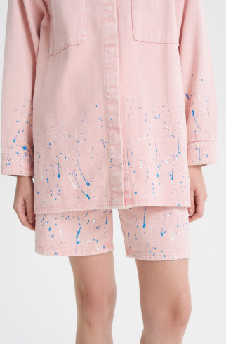Шорты с принтом разбрызганной краски , Розовый, арт. FRASSSR03PN купить в интернет-магазине
