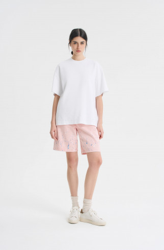 Шорты с принтом разбрызганной краски , Розовый, арт. FRASSSR03PN купить в интернет-магазине