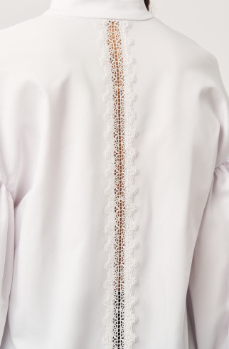 Блузка с буффами , Белый, арт. FR20-ЧБ-3-бл-4 купить в интернет-магазине