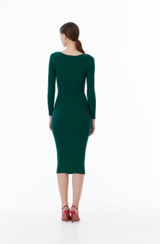 Платье трикотажное миди , Зелёный, арт. FR22FWD3M400GR купить в интернет-магазине