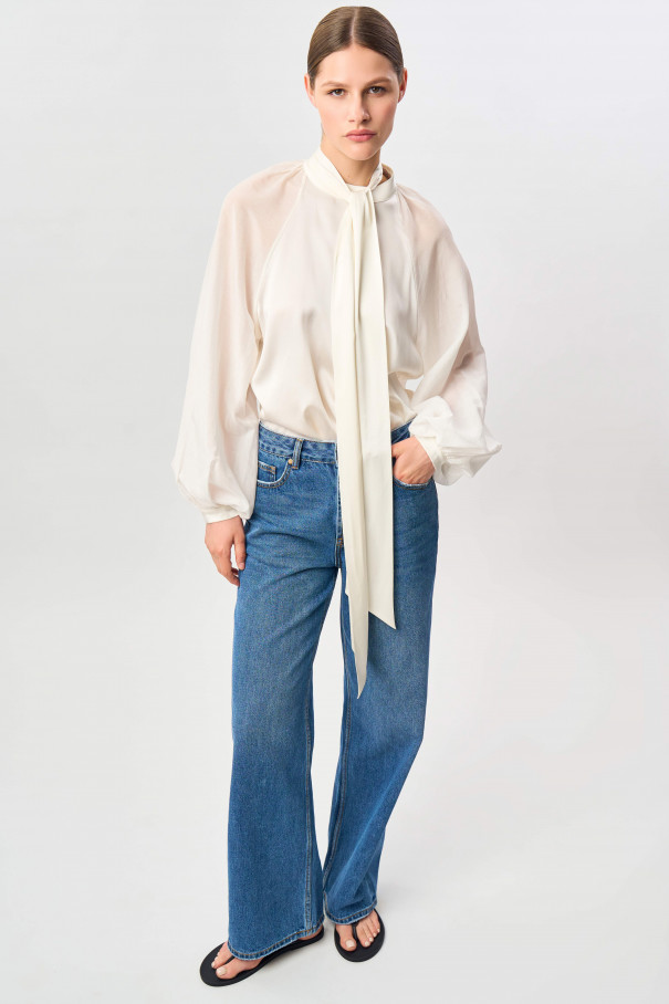Блузка с длинным рукавом Alia , молочный, арт. FR23FL1BL400W600ML купить в интернет-магазине