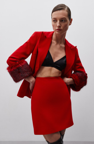 Красная юбка мини , Красный, арт. FR21-КМ-8-кр-4 купить в интернет-магазине